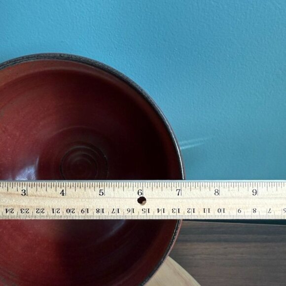 Vintage 98 Noah Montgomery Stoneware Bowl Brown Redish Studio Pottery EUC - Picture 4 of 10